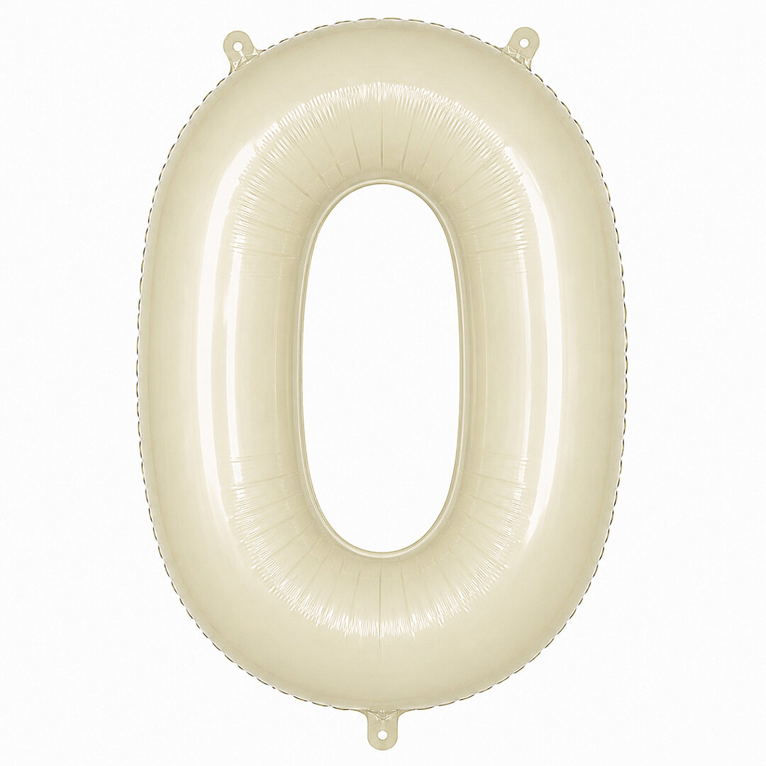 0 Rakam Folyo Balon krem Rengi (76 cm) - Beysüs