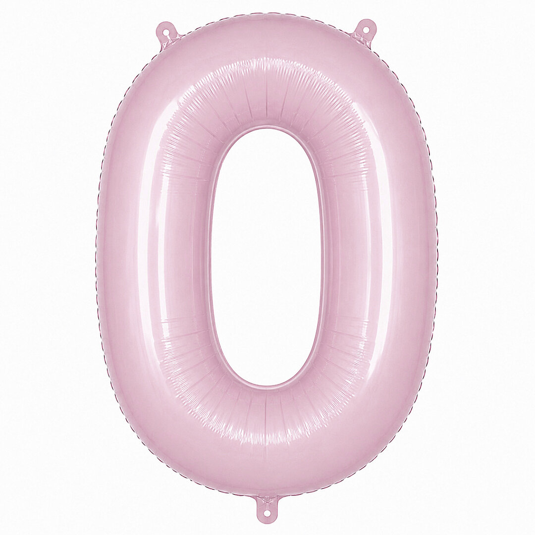 0 Rakam Folyo Balon pembe Rengi (76 cm) - Beysüs