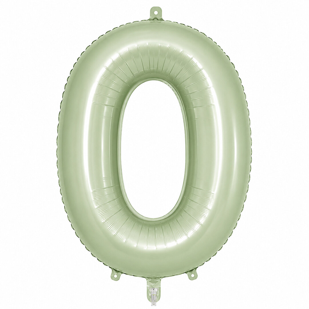0 Rakam Folyo Balon Yeşil Rengi (76 cm) - Beysüs