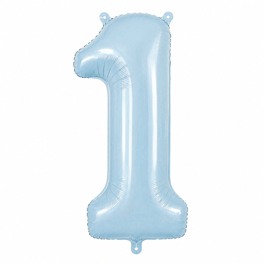 1 Rakam Folyo Balon Mavi Rengi (76 cm) - Beysüs