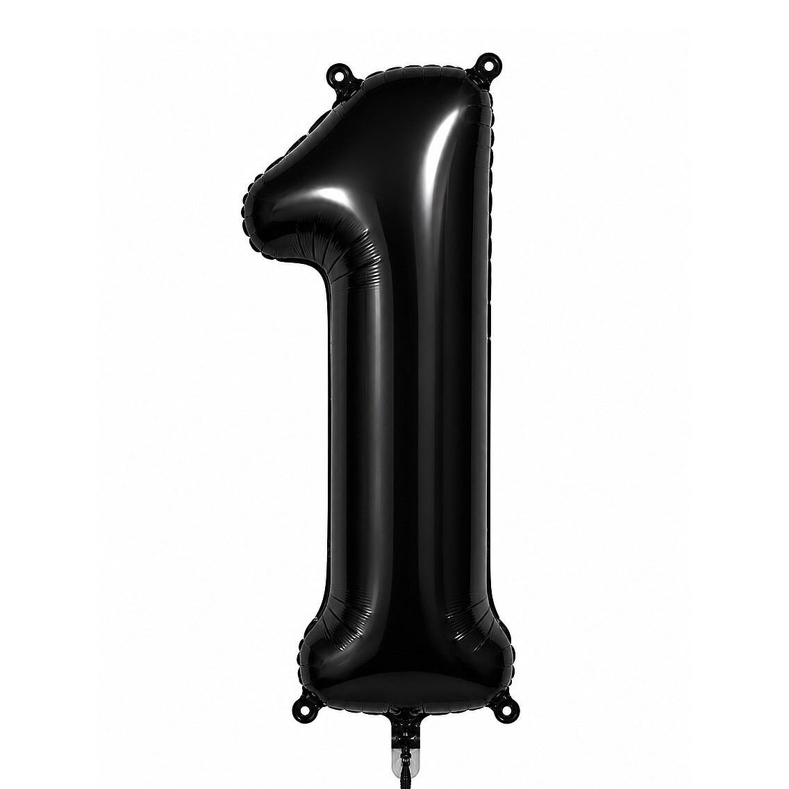 1 Rakam Folyo Balon Siyah Rengi (76 cm) - 1