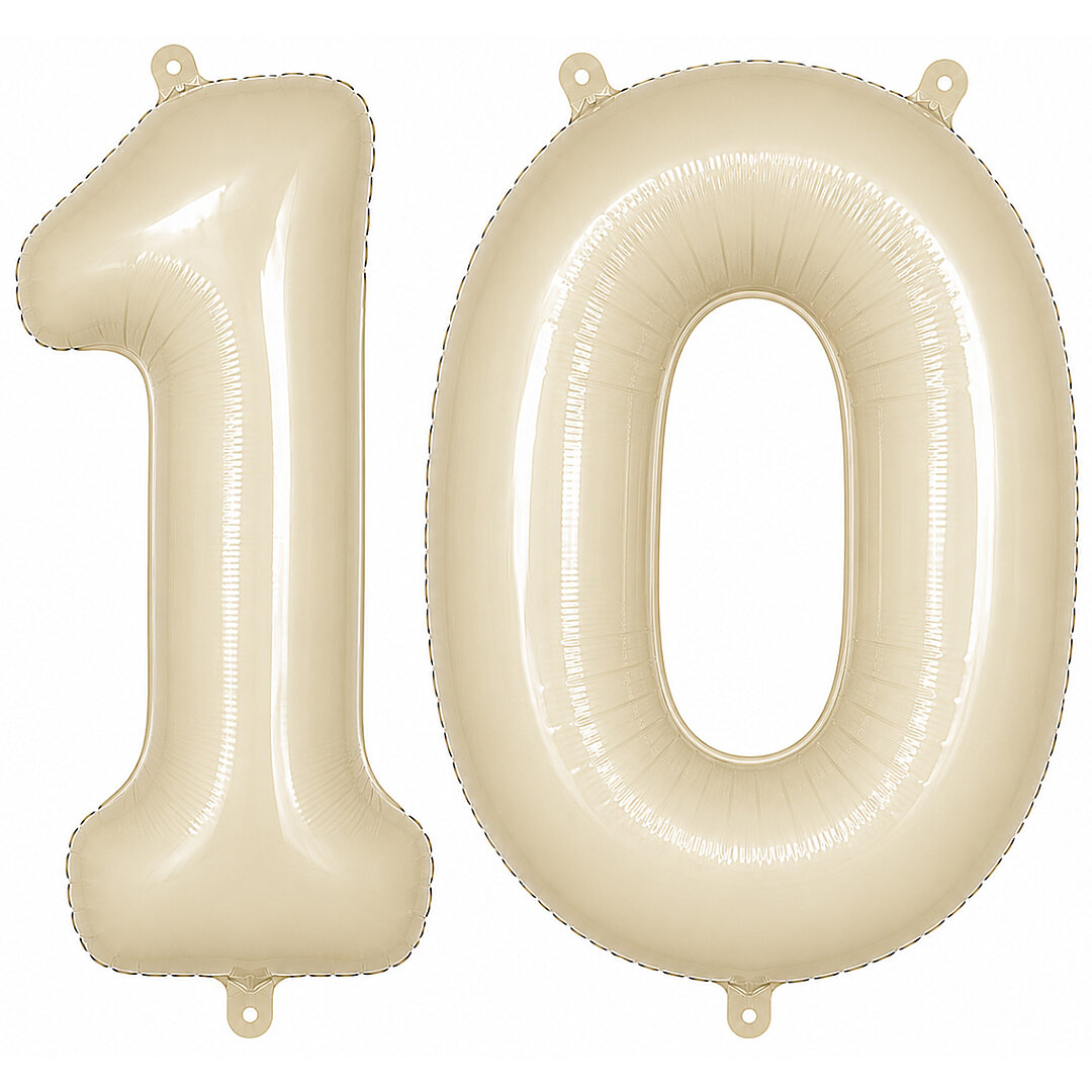 10 Rakam Folyo Balon krem Rengi (76 cm) - Beysüs