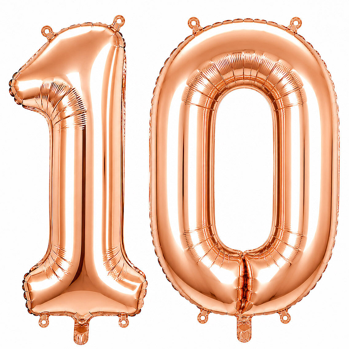 10 Rakam Folyo Balon Rose Gold Rengi (100 cm) - 1