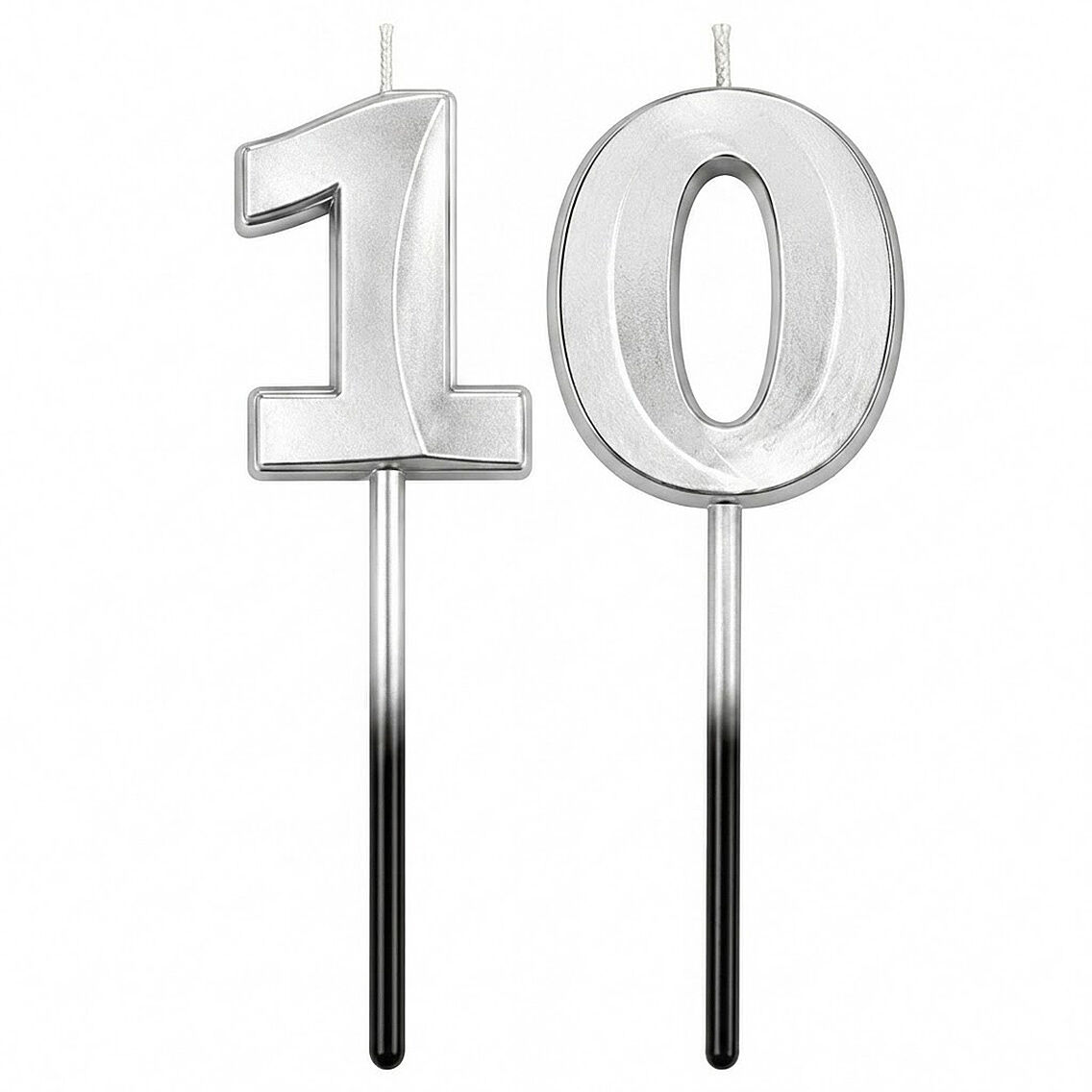10 Rakam Mum Gümüş - 1