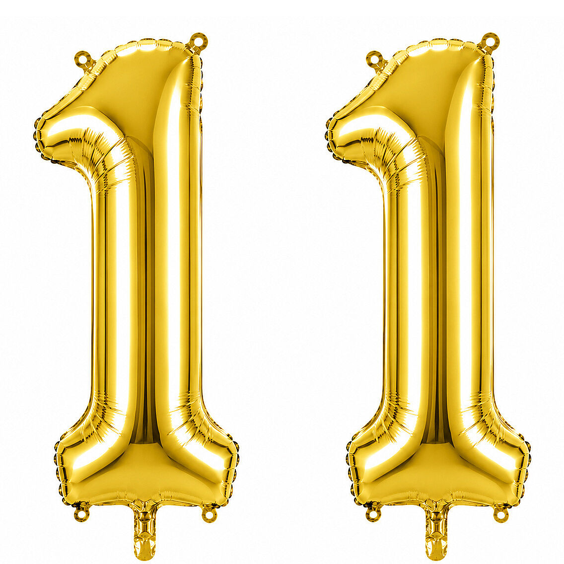 11 Rakam Folyo Balon Altın Rengi (36 cm) - 1