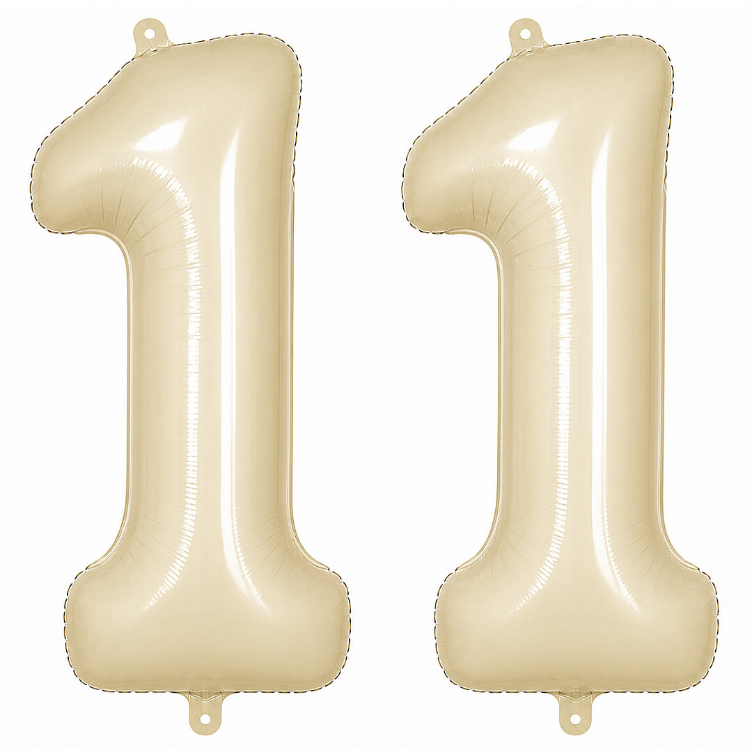 11 Rakam Folyo Balon krem Rengi (76 cm) - 1