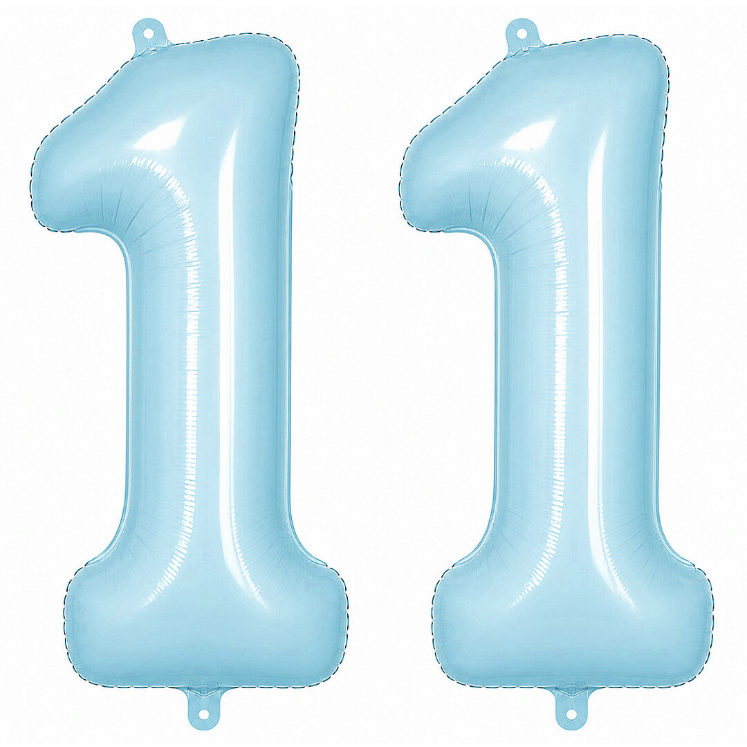 11 Rakam Folyo Balon Mavi Rengi (76 cm) - Beysüs