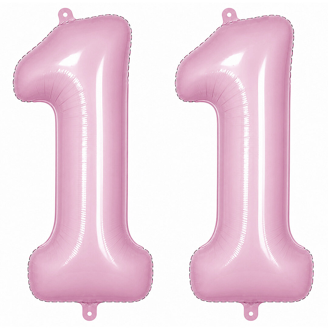 11 Rakam Folyo Balon pembe Rengi (76 cm) - 1