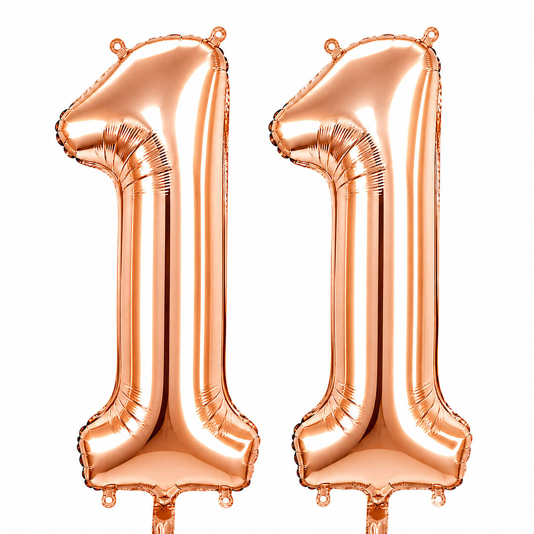 11 Rakam Folyo Balon Rose Gold Rengi (100 cm) - Beysüs