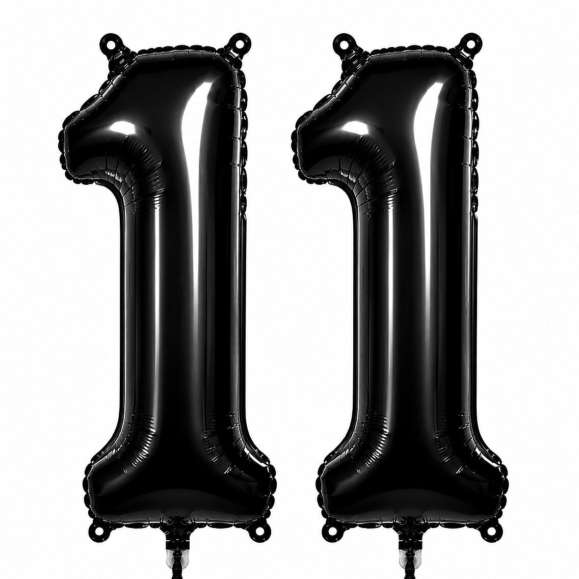 11 Rakam Folyo Balon Siyah Rengi (76 cm) - 1
