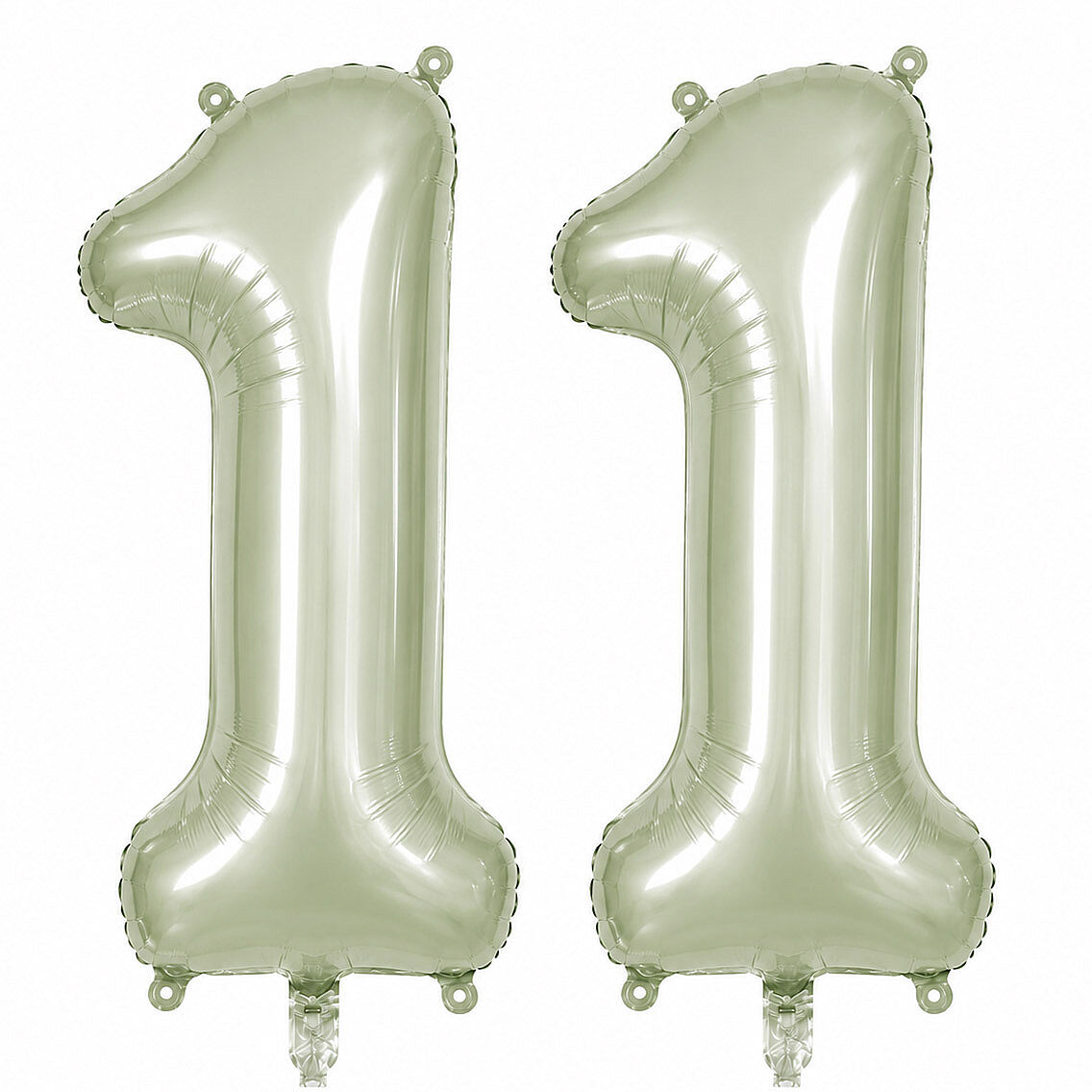 11 Rakam Folyo Balon Yeşil Rengi (76 cm) - 1