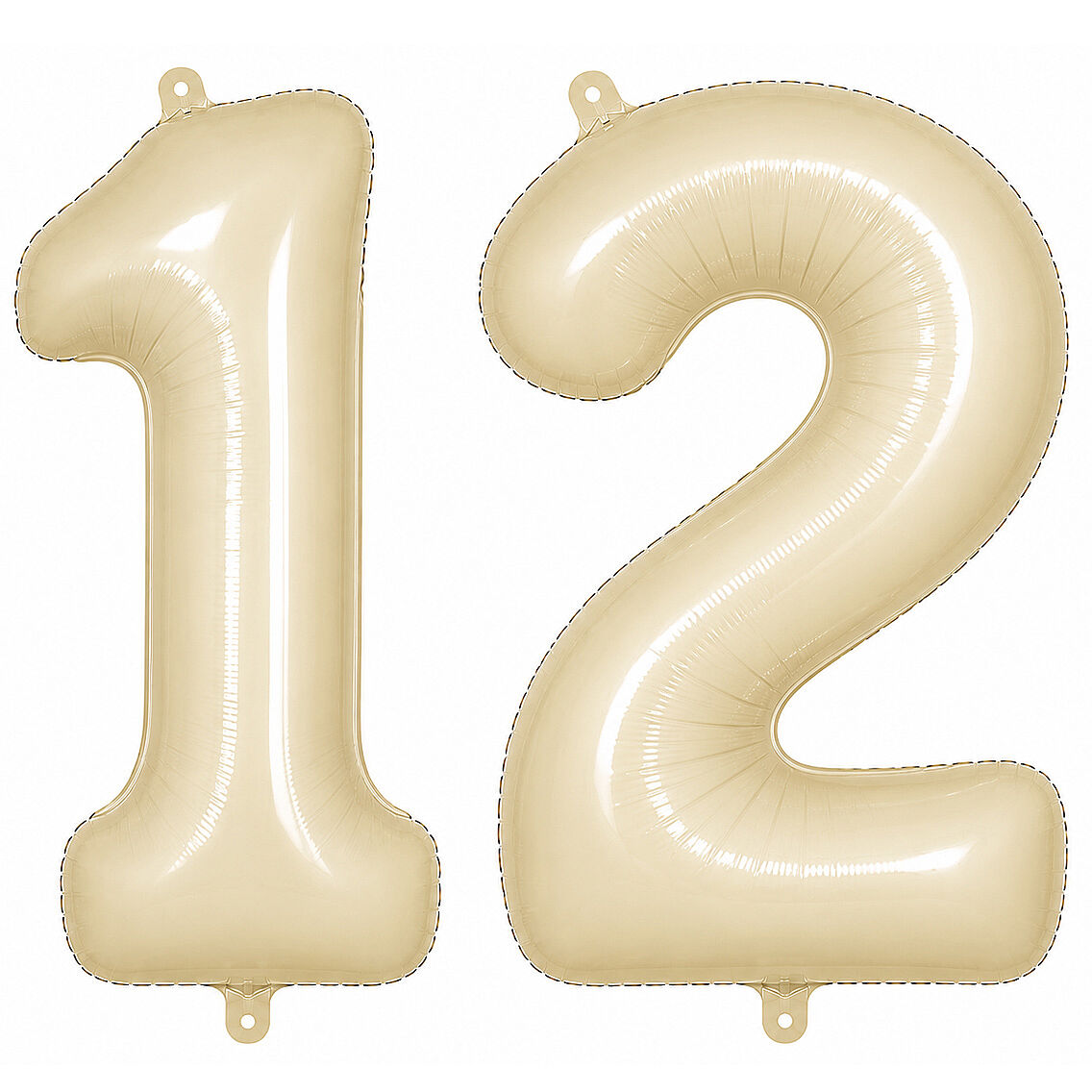 12 Rakam Folyo Balon krem Rengi (76 cm) - 1