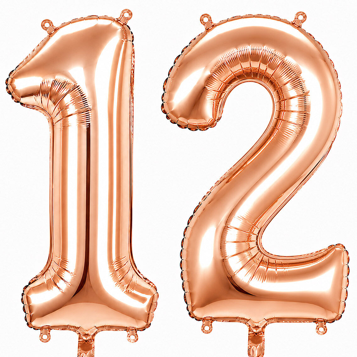 12 Rakam Folyo Balon Rose Gold Rengi (76 cm) - 1
