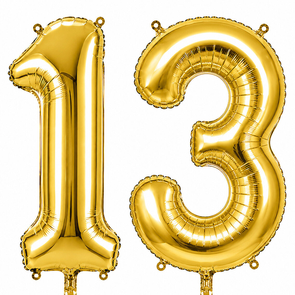 13 Rakam Folyo Balon Altın Rengi (76 cm) - 1