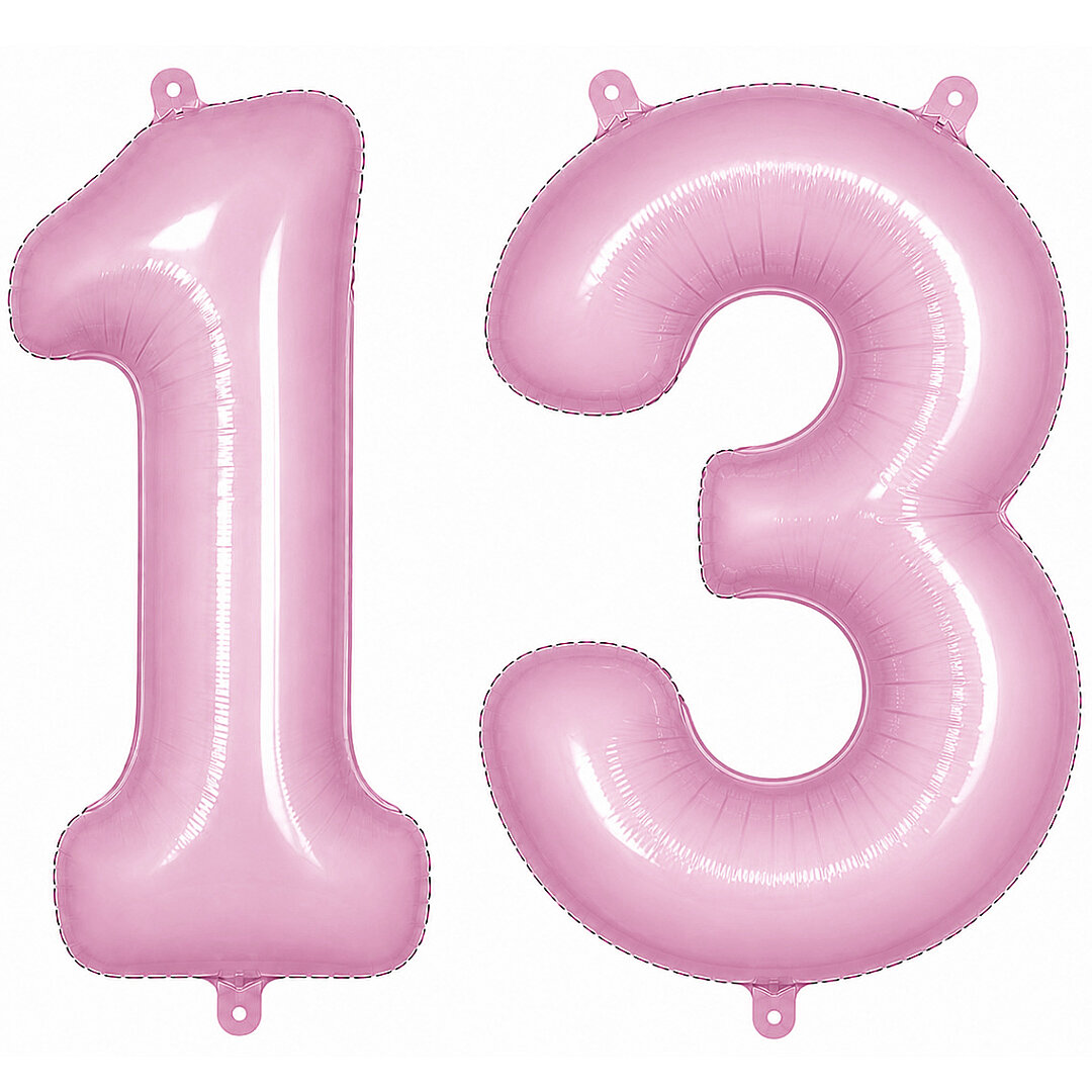 13 Rakam Folyo Balon pembe Rengi (76 cm) - Beysüs