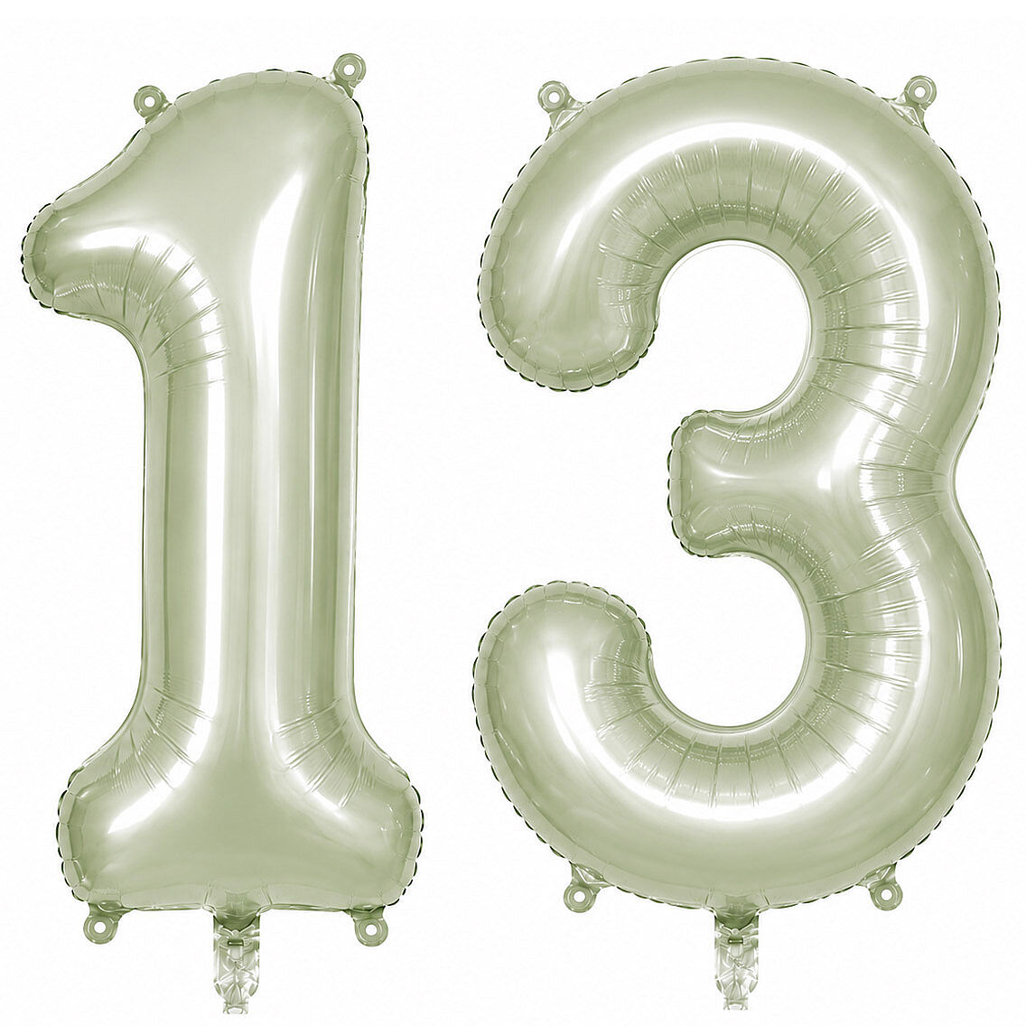 13 Rakam Folyo Balon Yeşil Rengi (76 cm) - 1