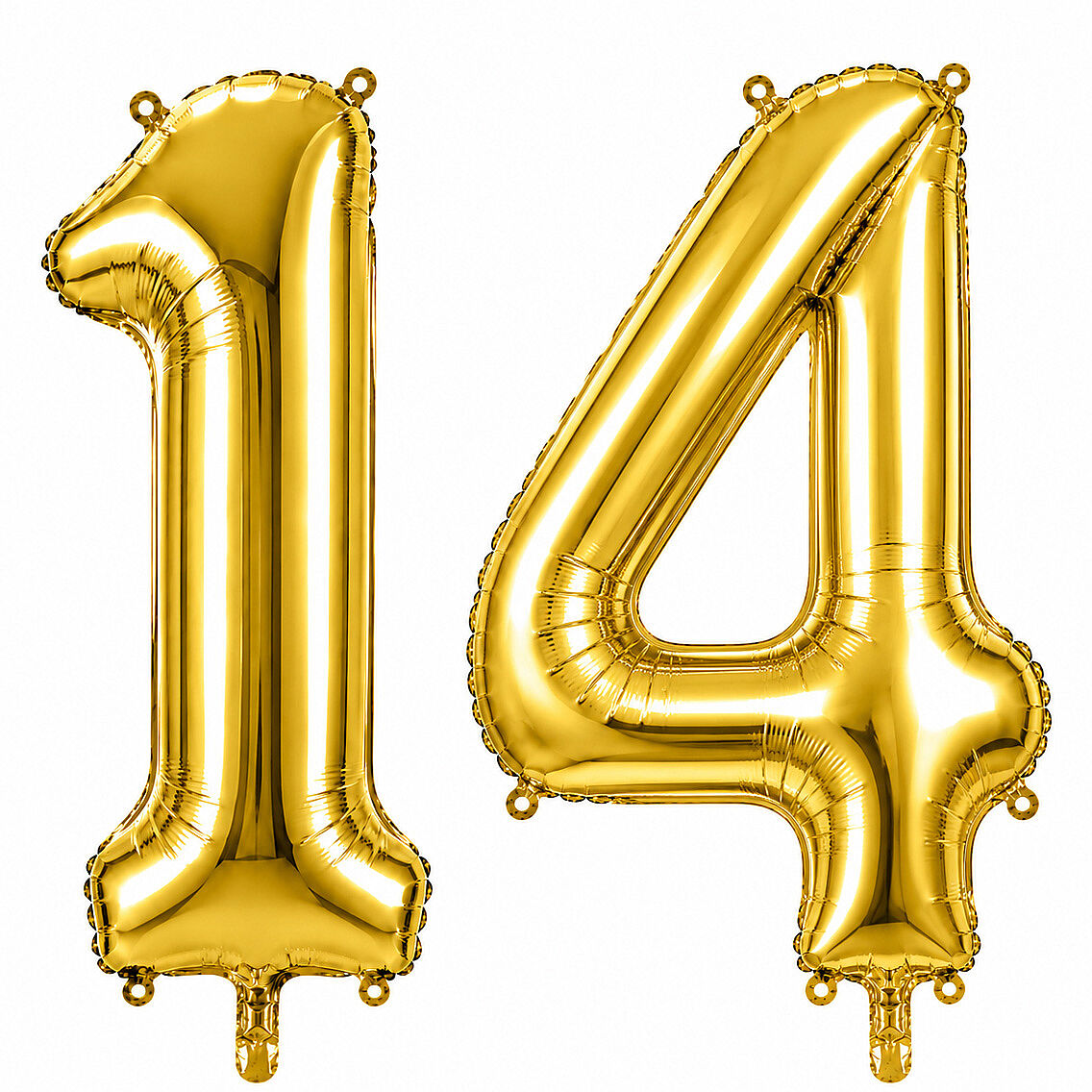 14 Rakam Folyo Balon Altın Rengi (76 cm) - 1