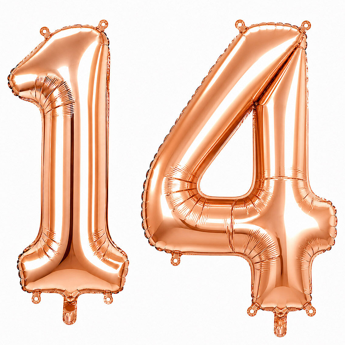 14 Rakam Folyo Balon Rose Gold Rengi (100 cm) - 1