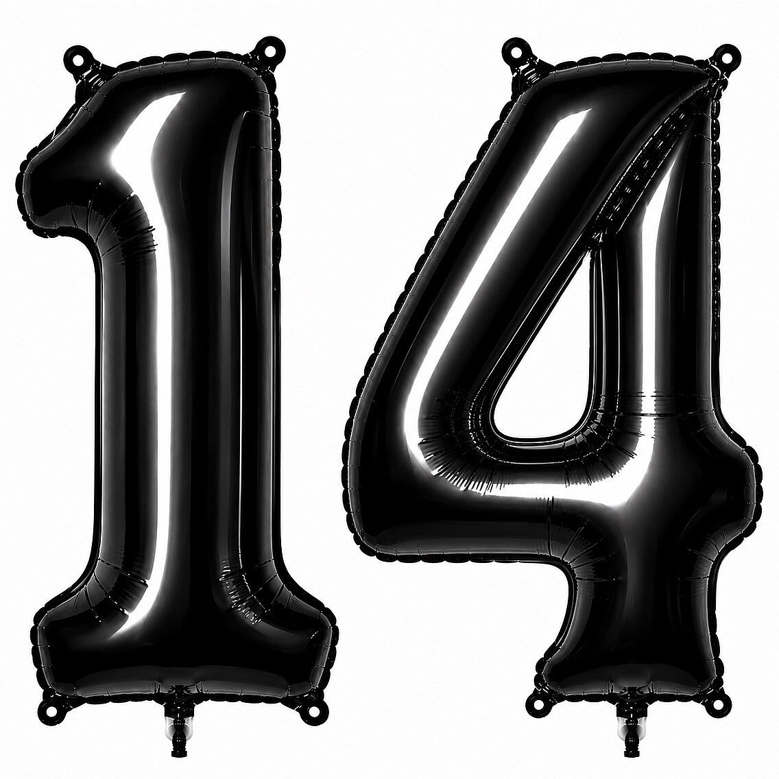 14 Rakam Folyo Balon Siyah Rengi (76 cm) - 1