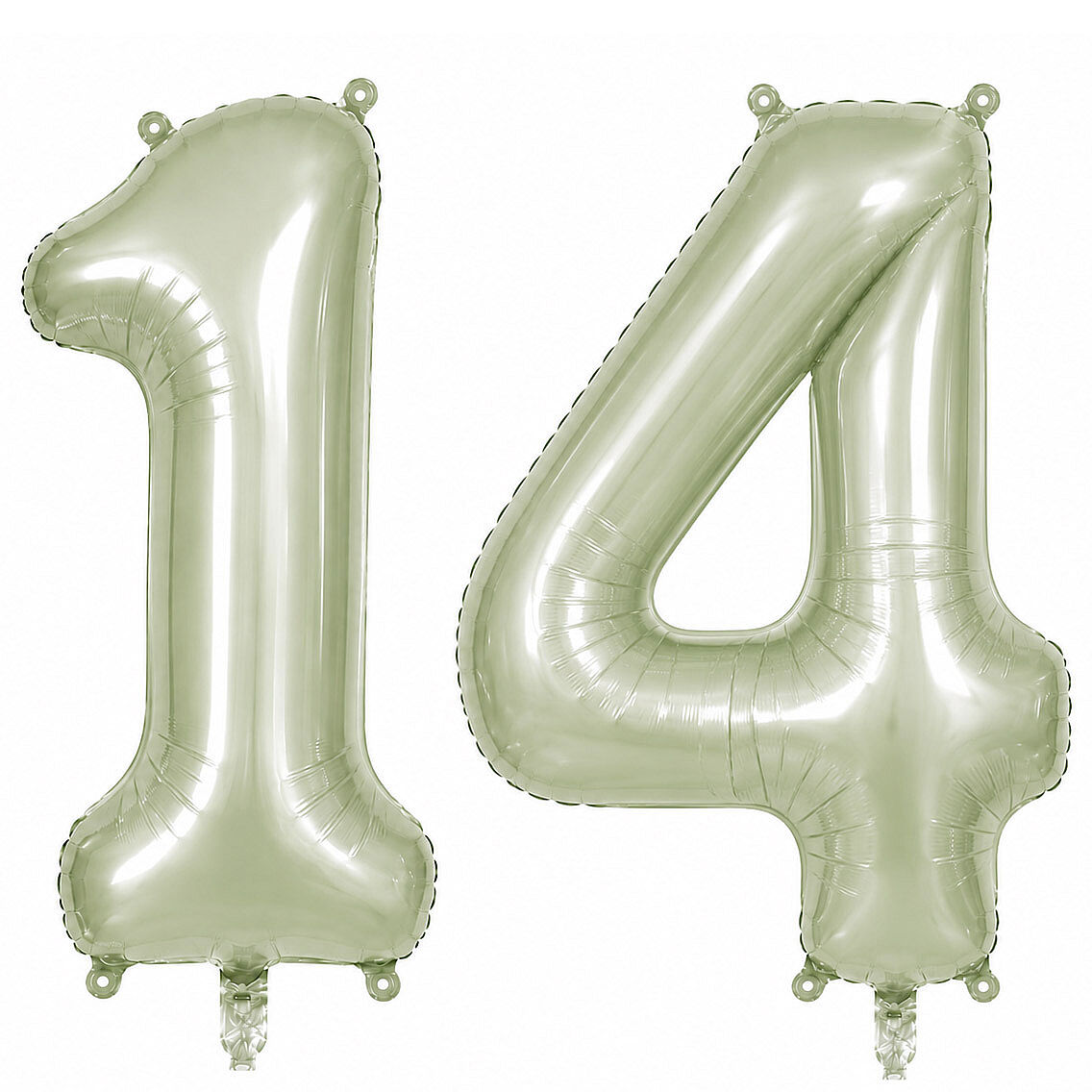 14 Rakam Folyo Balon Yeşil Rengi (76 cm) - 1