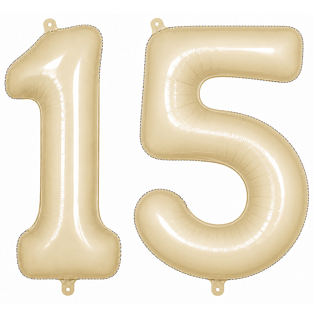 15 Rakam Folyo Balon krem Rengi (76 cm) - Beysüs