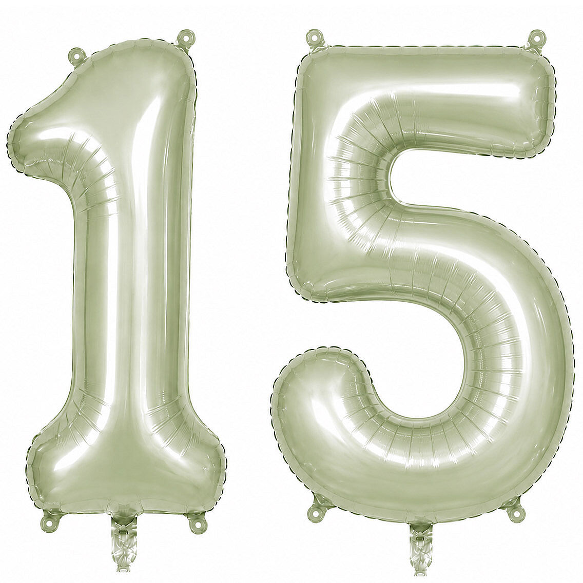 15 Rakam Folyo Balon Yeşil Rengi (76 cm) - 1