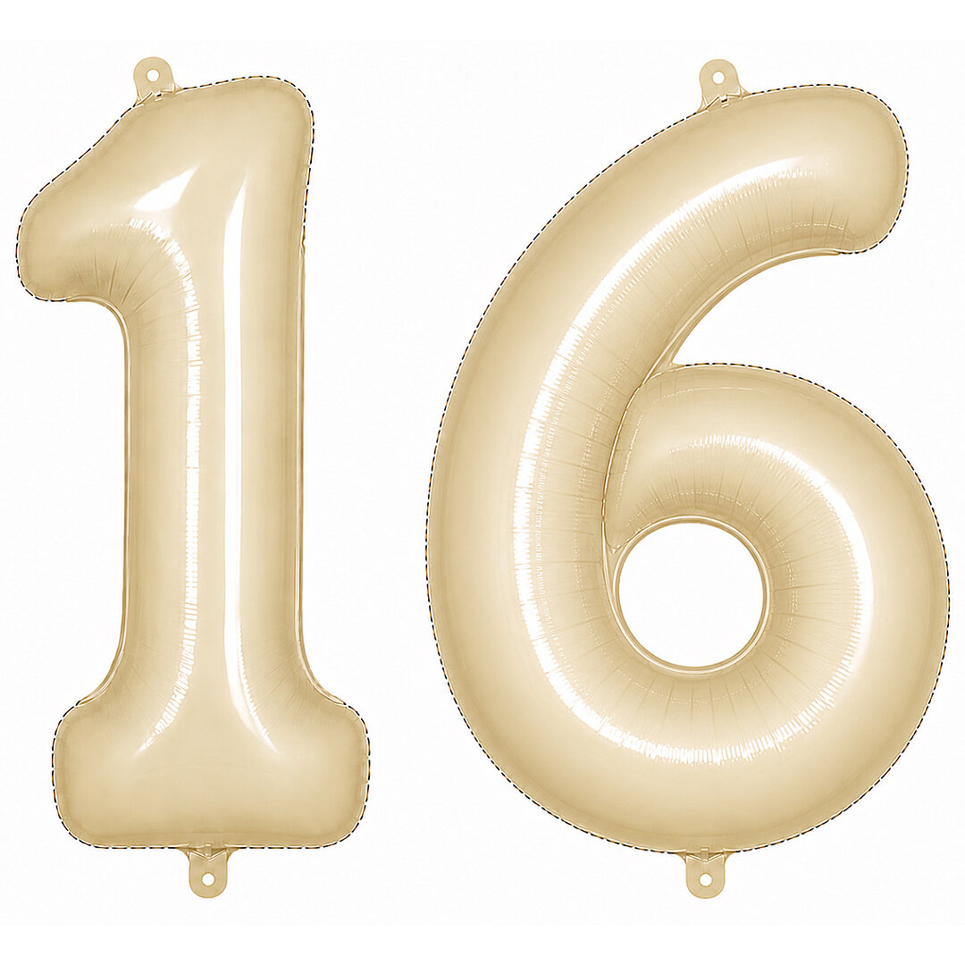 16 Rakam Folyo Balon krem Rengi (76 cm) - Beysüs