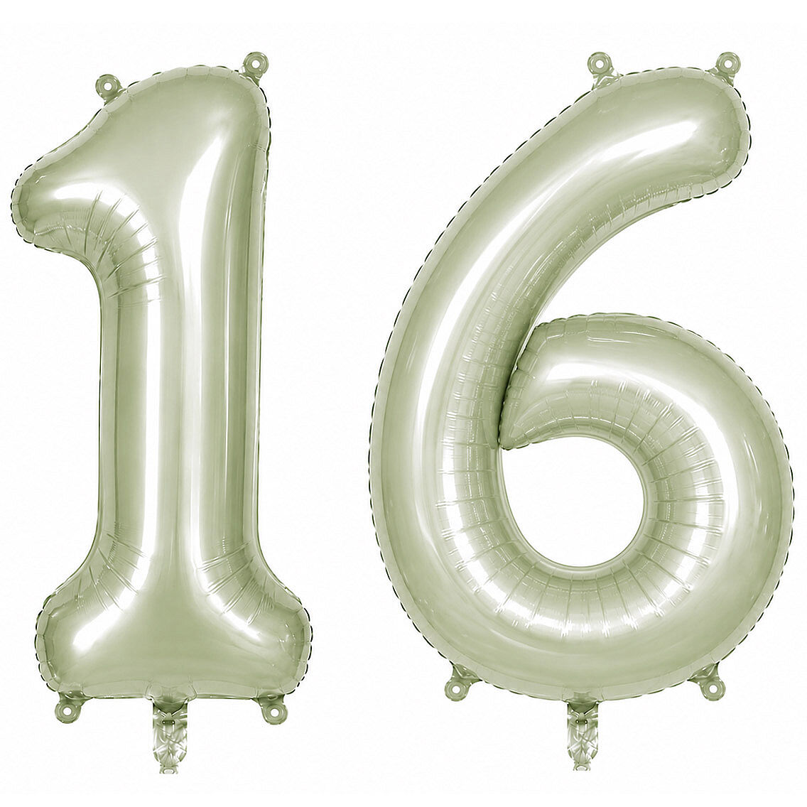 16 Rakam Folyo Balon Yeşil Rengi (76 cm) - 1