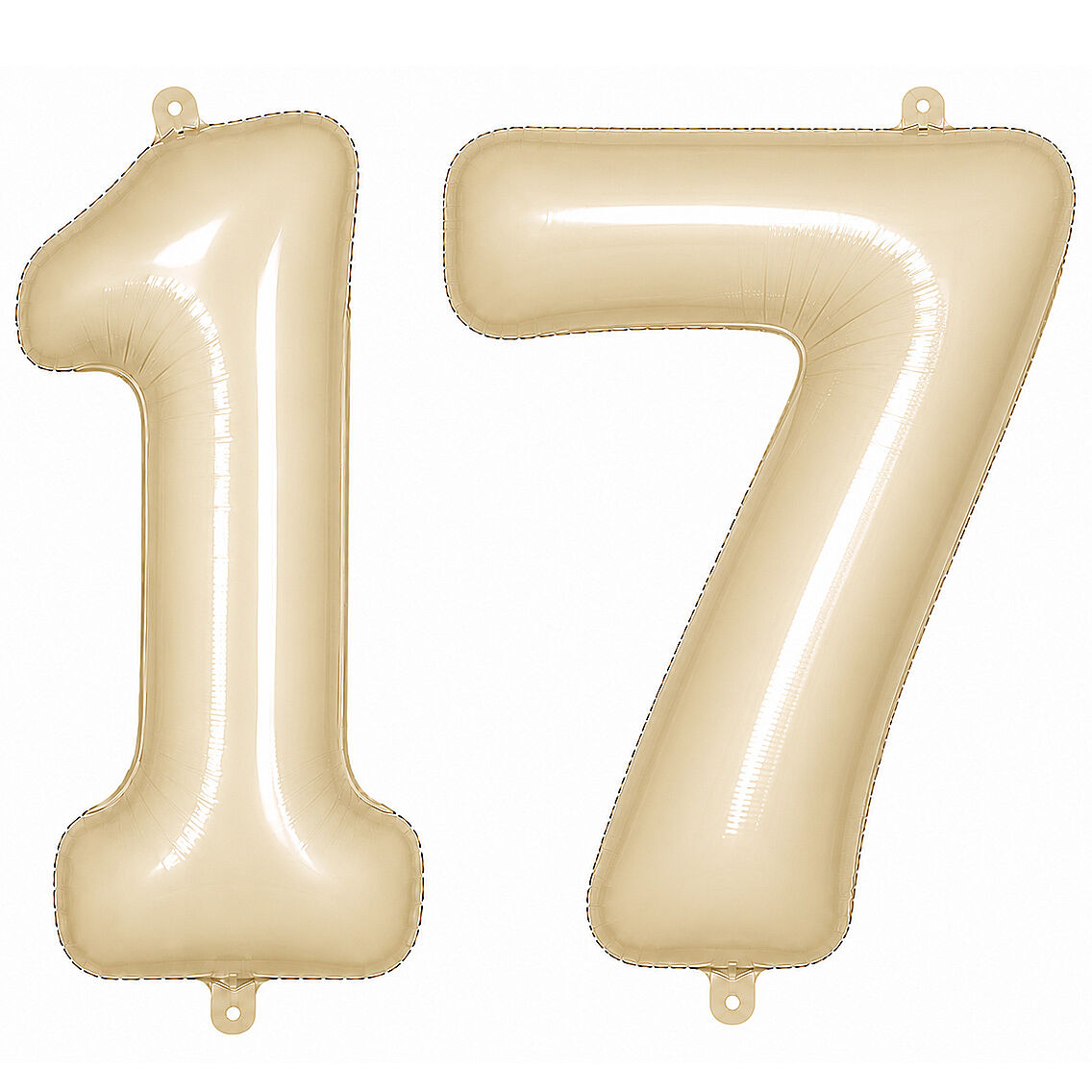 17 Rakam Folyo Balon krem Rengi (76 cm) - 1