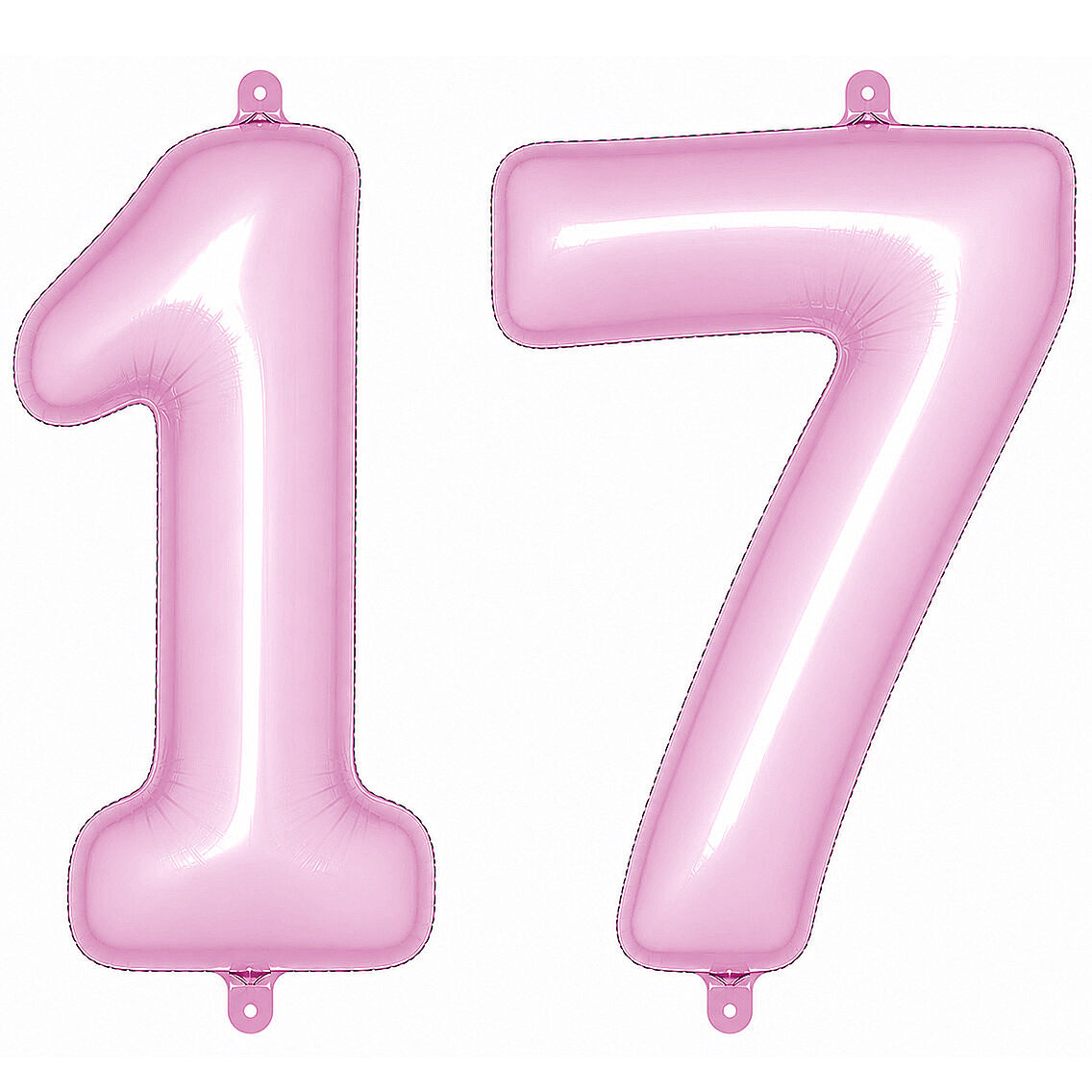 17 Rakam Folyo Balon pembe Rengi (76 cm) - 1