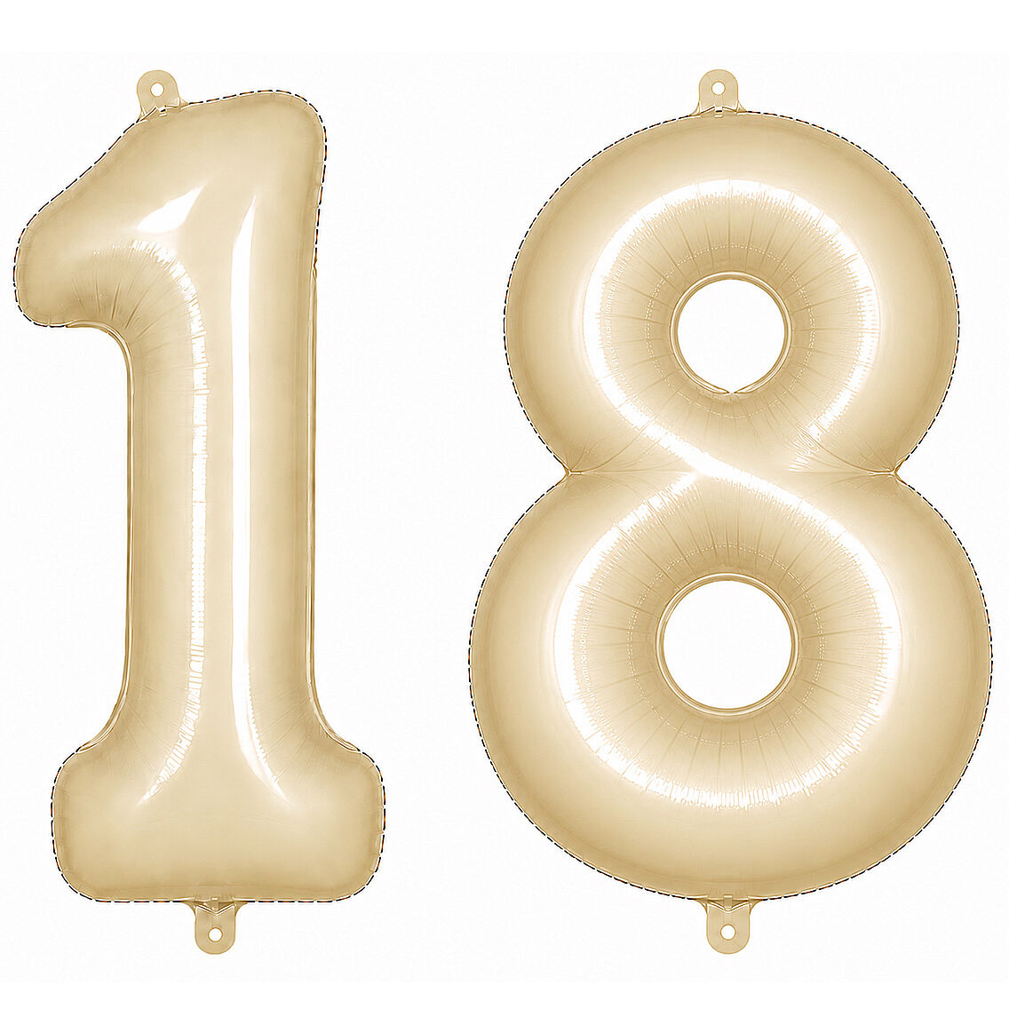 18 Rakam Folyo Balon krem Rengi (76 cm) - 1