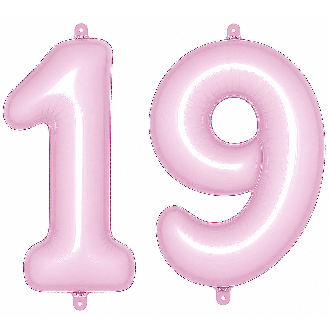 19 Rakam Folyo Balon pembe Rengi (76 cm) - 1