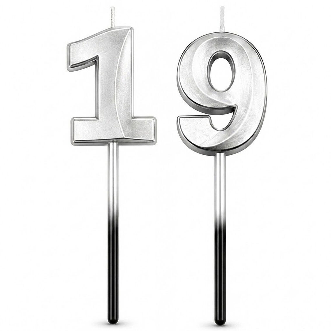 19 Rakam Mum Gümüş - 1