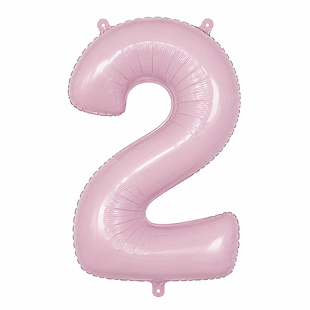 2 Rakam Folyo Balon pembe Rengi (76 cm) - 1