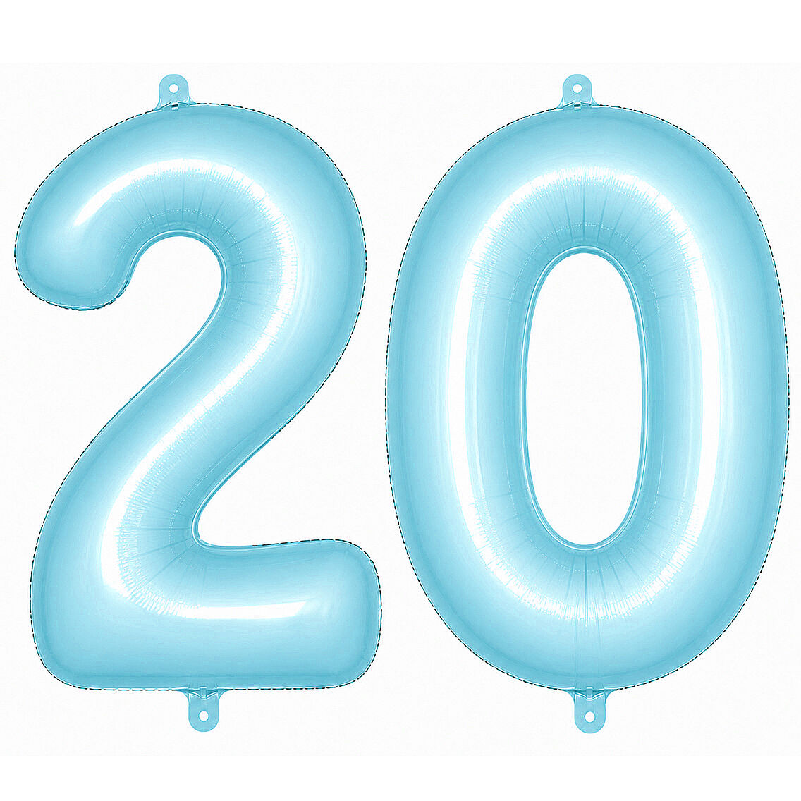 20 Rakam Folyo Balon Mavi Rengi (76 cm) - 1