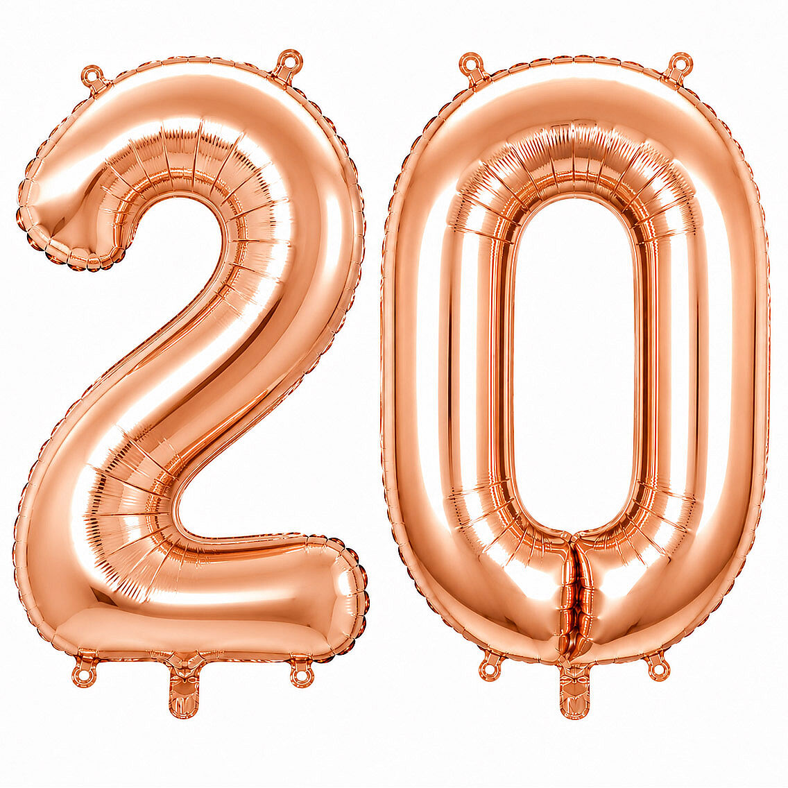 20 Rakam Folyo Balon Rose Gold Rengi (76 cm) - 1