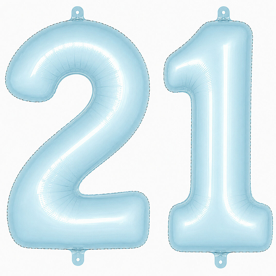 21 Rakam Folyo Balon Mavi Rengi (76 cm) - 1