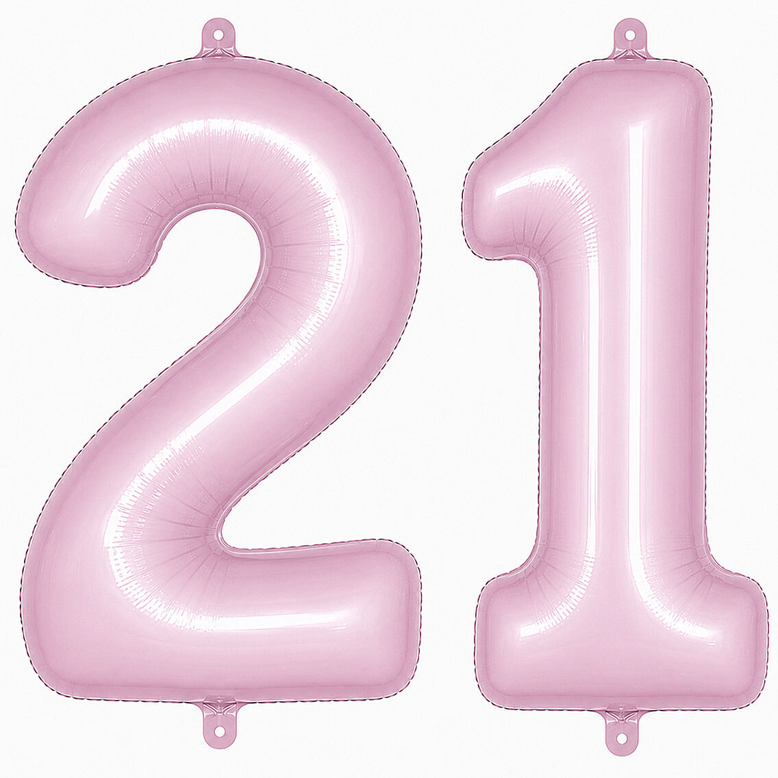 21 Rakam Folyo Balon pembe Rengi (76 cm) - 1