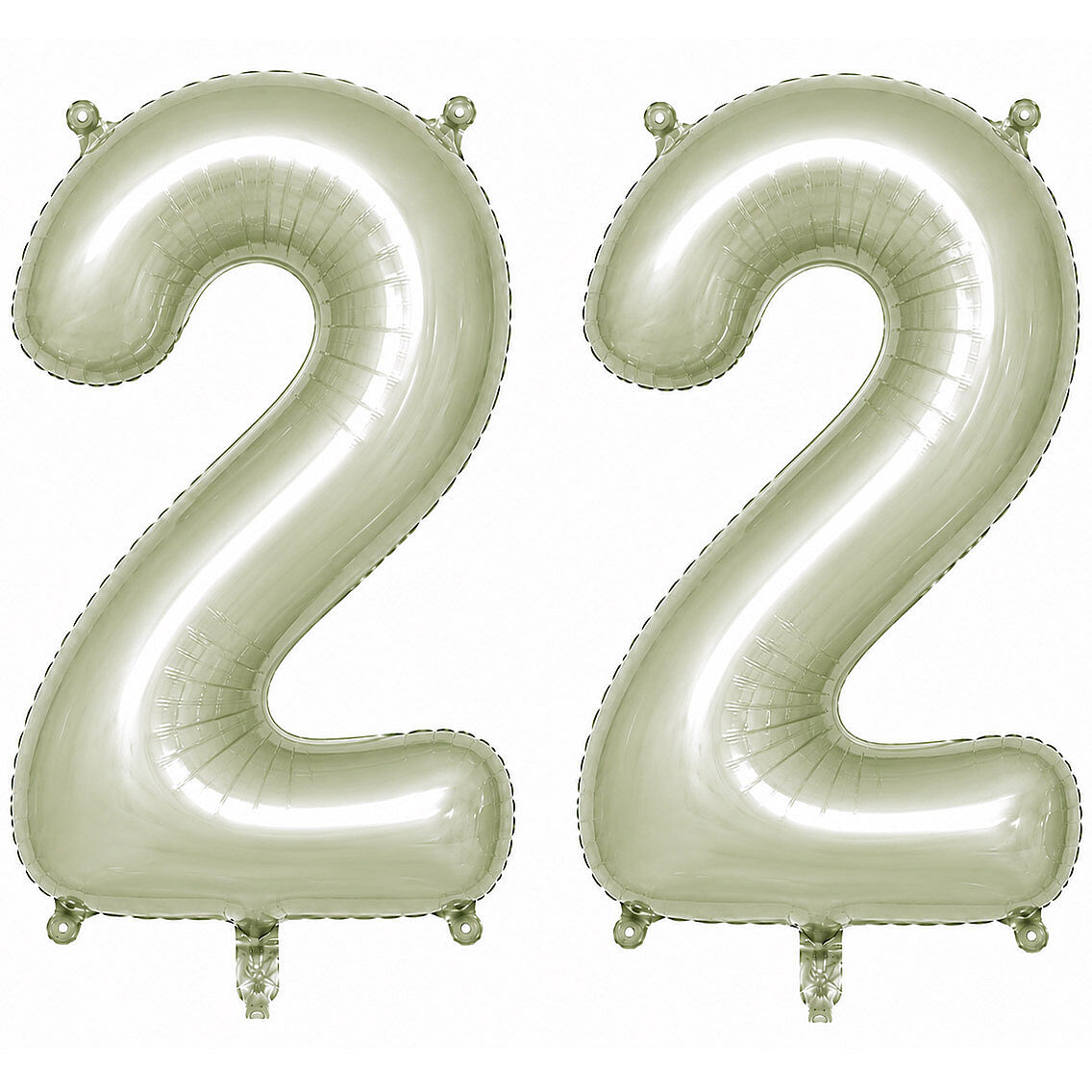 22 Rakam Folyo Balon Yeşil Rengi (76 cm) - 1