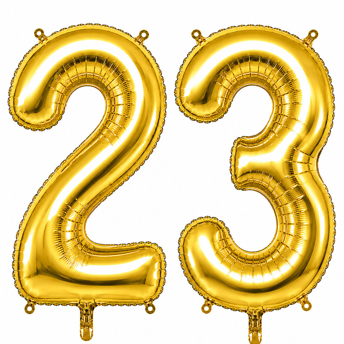 23 Rakam Folyo Balon Altın Rengi (36 cm) - 1