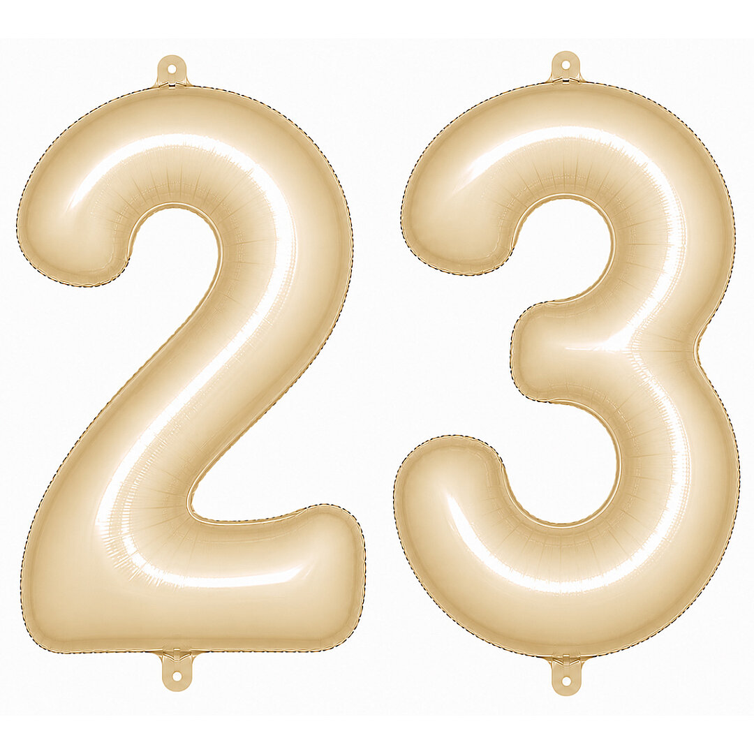 23 Rakam Folyo Balon krem Rengi (76 cm) - 1