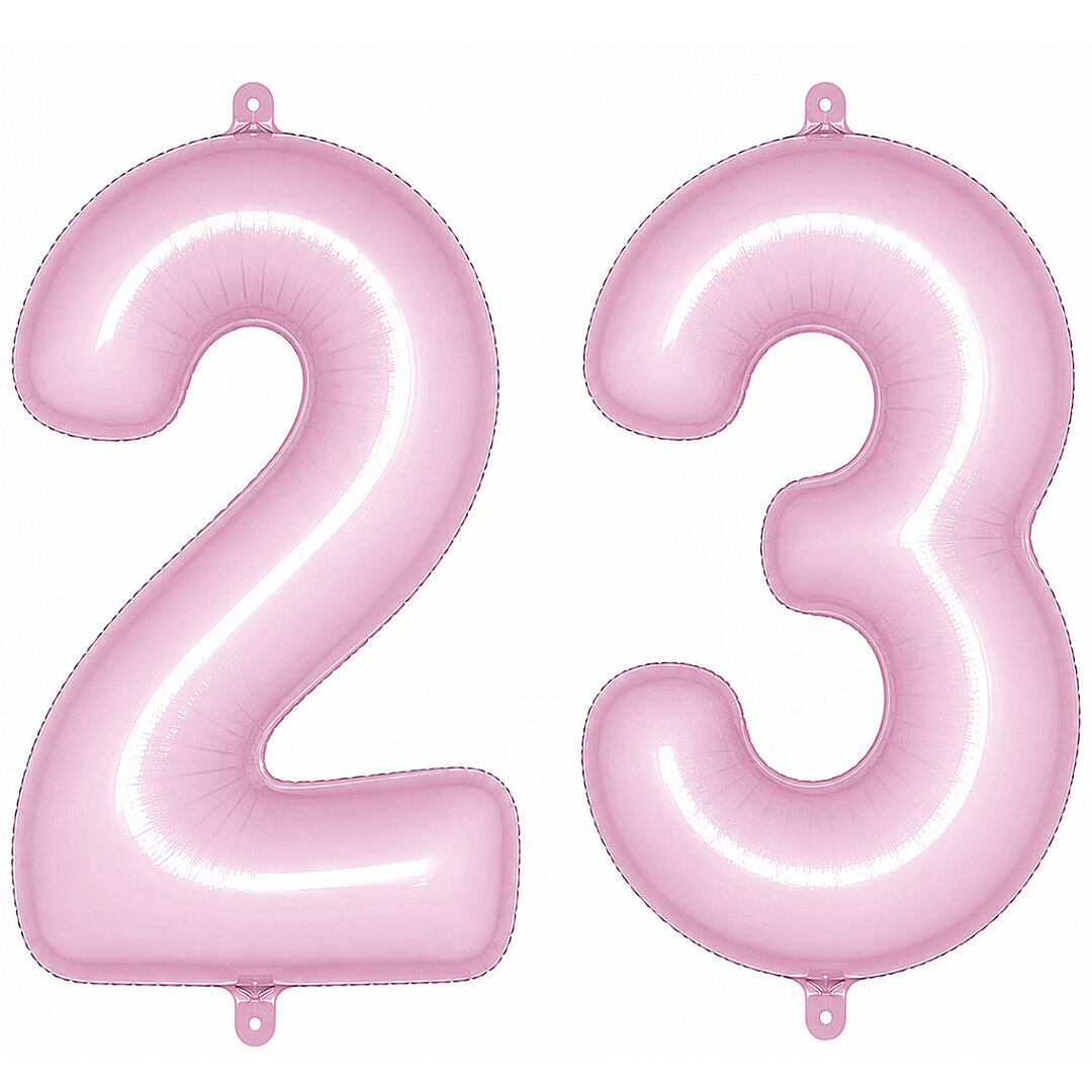 23 Rakam Folyo Balon pembe Rengi (76 cm) - 1