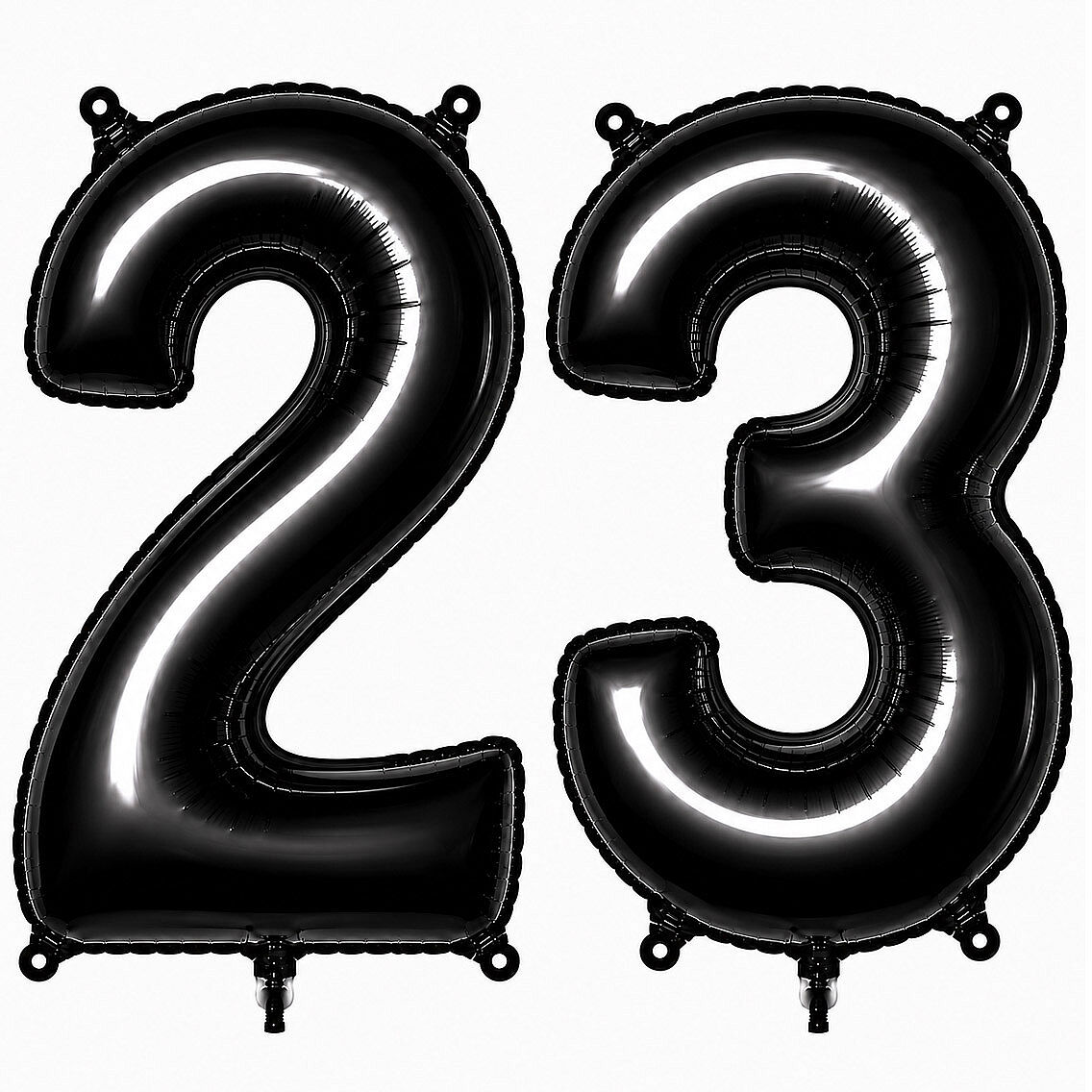 23 Rakam Folyo Balon Siyah Rengi (76 cm) - 1