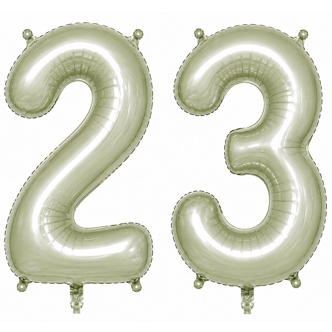 23 Rakam Folyo Balon Yeşil Rengi (76 cm) - 1