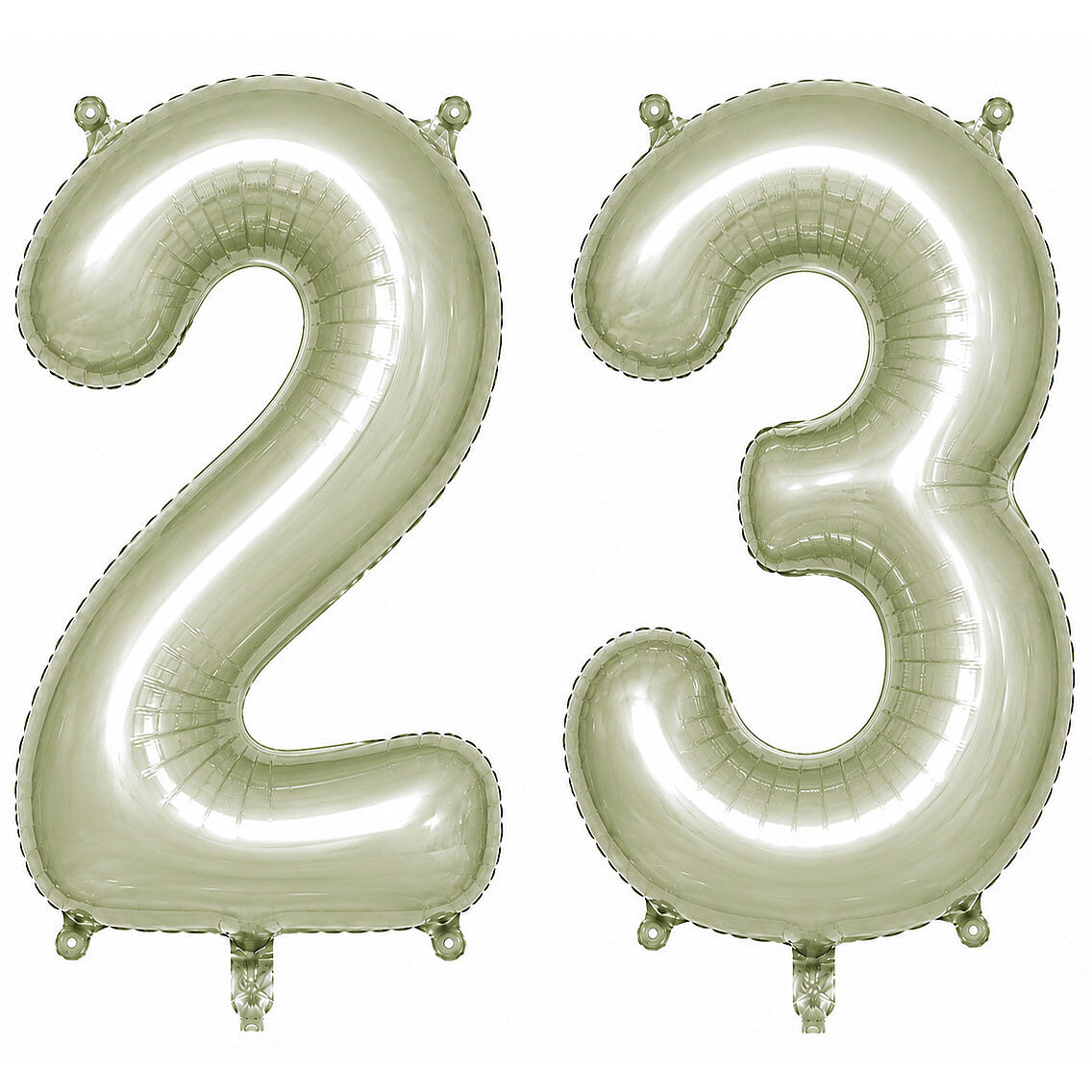 23 Rakam Folyo Balon Yeşil Rengi (76 cm) - 1