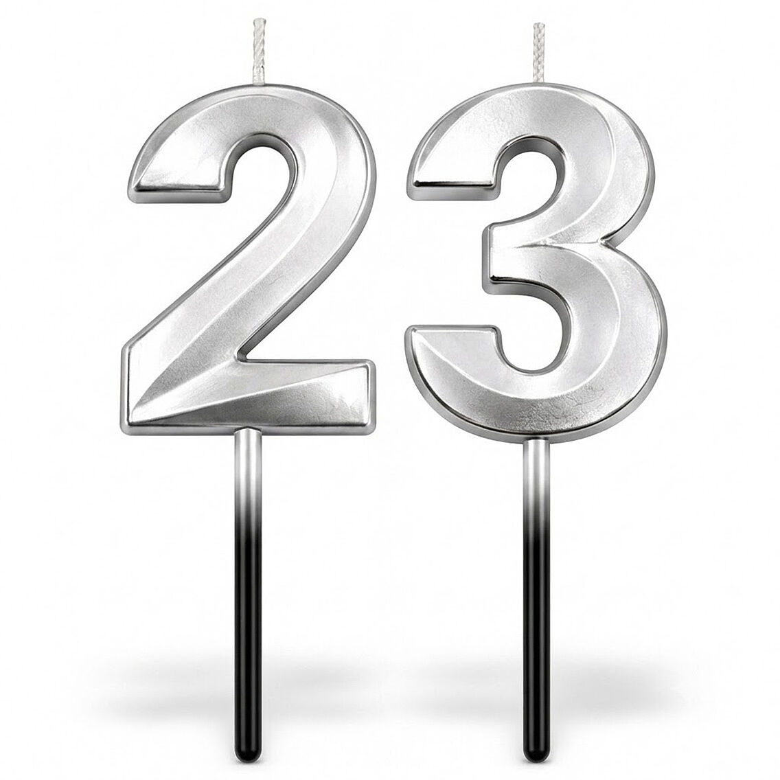 23 Rakam Mum Gümüş - 1