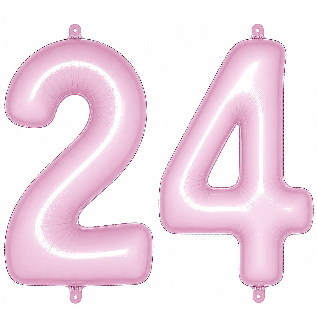 24 Rakam Folyo Balon pembe Rengi (76 cm) - Beysüs