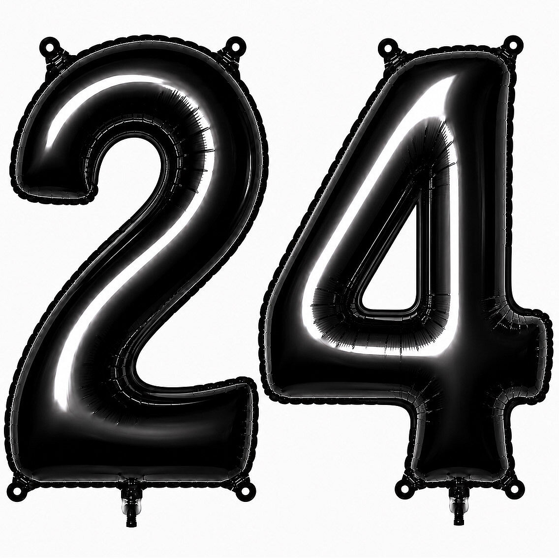 24 Rakam Folyo Balon Siyah Rengi (76 cm) - 1