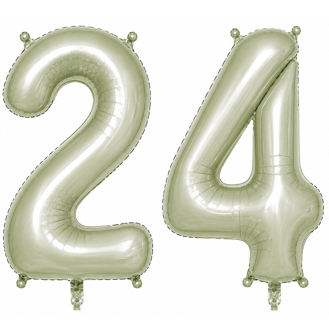 24 Rakam Folyo Balon Yeşil Rengi (76 cm) - 1