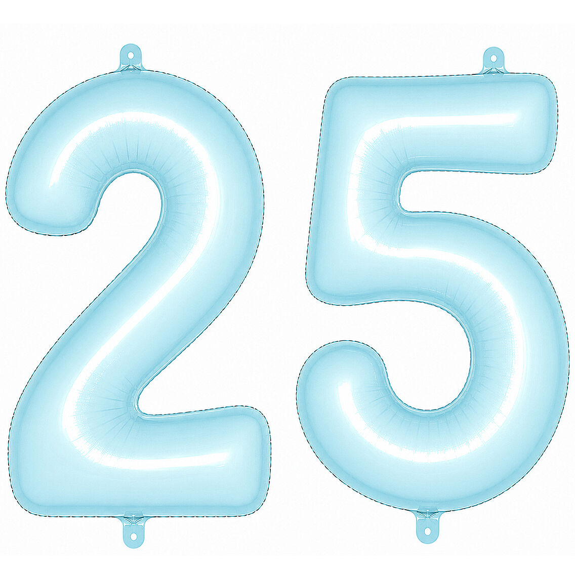 25 Rakam Folyo Balon Mavi Rengi (76 cm) - 1